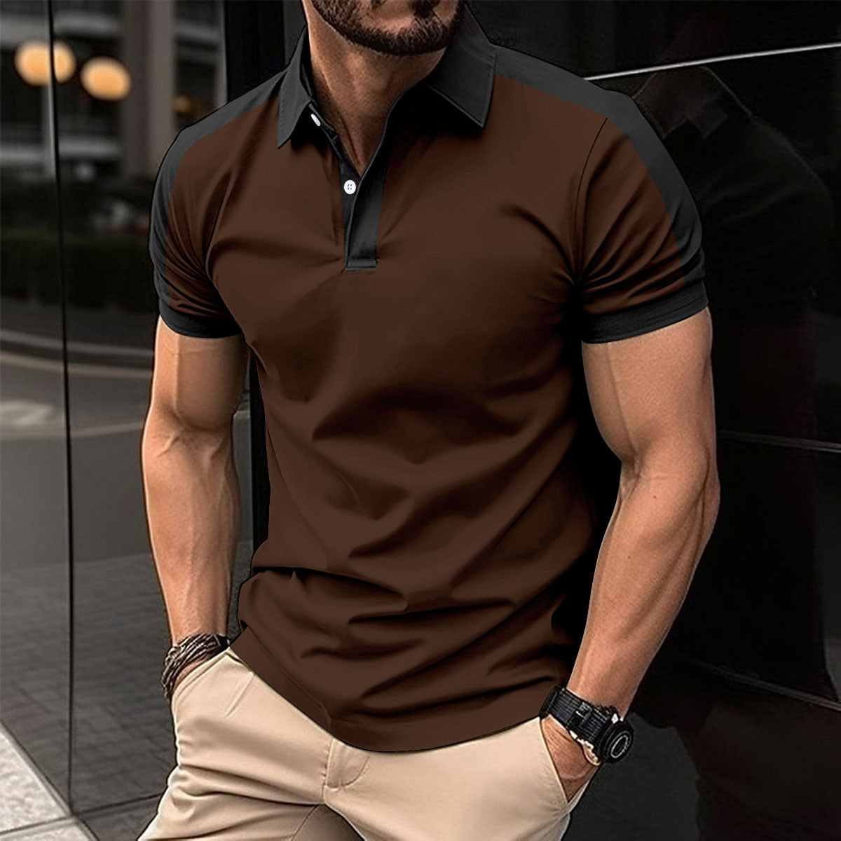 Herren Sommer Polo Shirt – Kurzarm, Business Casual, atmungsaktiv & elegant