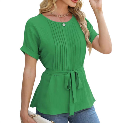 Damen-Shirt mit Rüschen und Falten