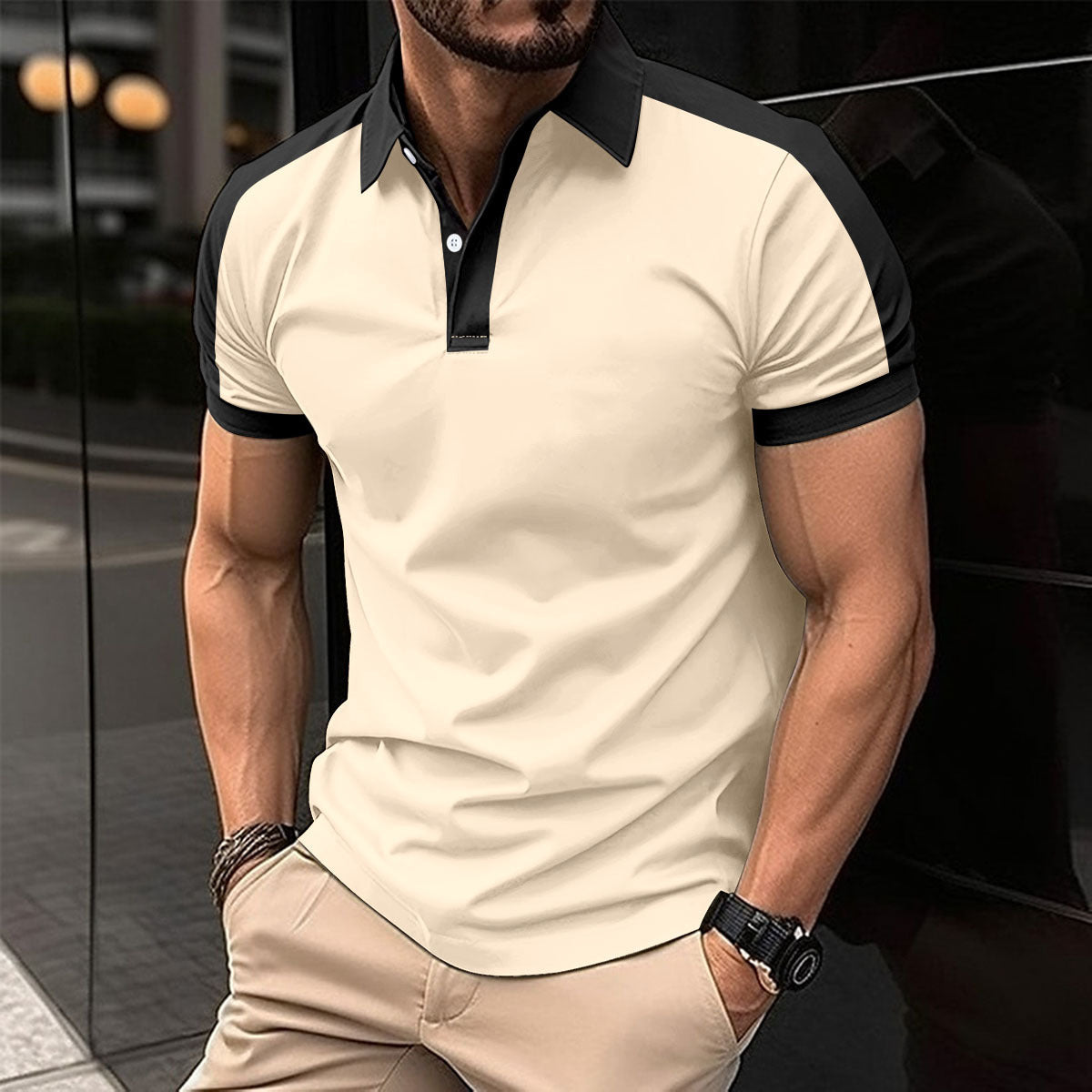 Herren Sommer Polo Shirt – Kurzarm, Business Casual, atmungsaktiv & elegant