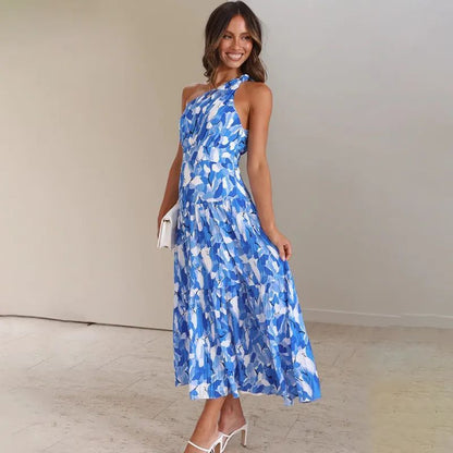 Sommerkleid schulterfrei & rückenfrei – Leichtes Boho-Kleid mit Print für Urlaub & Strand