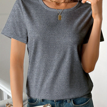 Damen Basic-T-Shirt aus reiner Baumwolle
