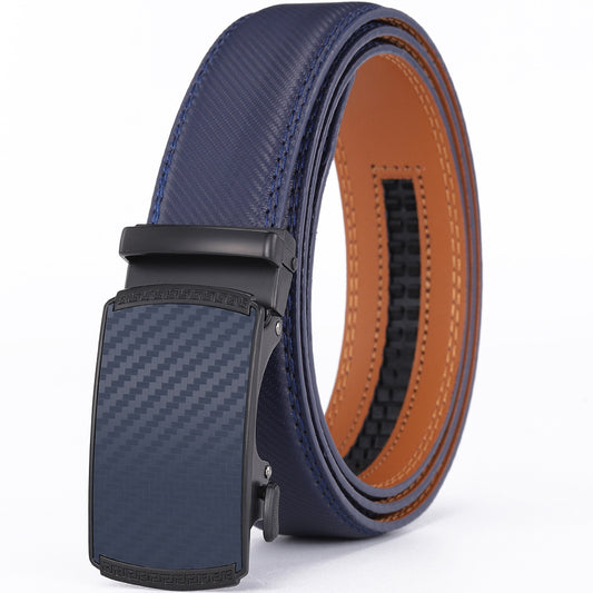 Herren Leder-Gürtel mit Automatikschließe – Eleganter Businessgürtel 110–125 cm