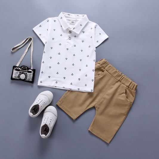 Maritimer Look für kleine Abenteurer – Kinder-Set mit Ankerprint