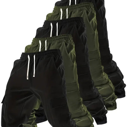 Herren Cargohose mit mehreren Taschen – Tapered Workwear Pants für Alltag & Freizeit