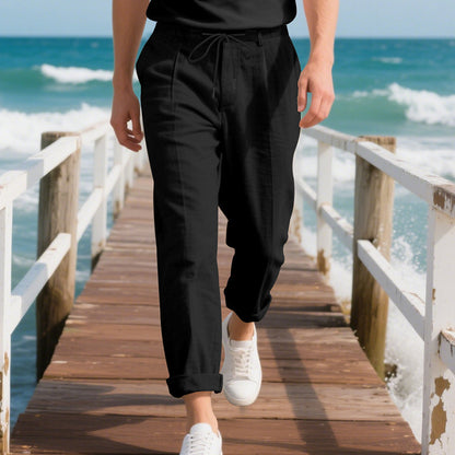 Herren Sommerhose aus Leinen – Leicht, atmungsaktiv & stylisch mit geradem Schnitt