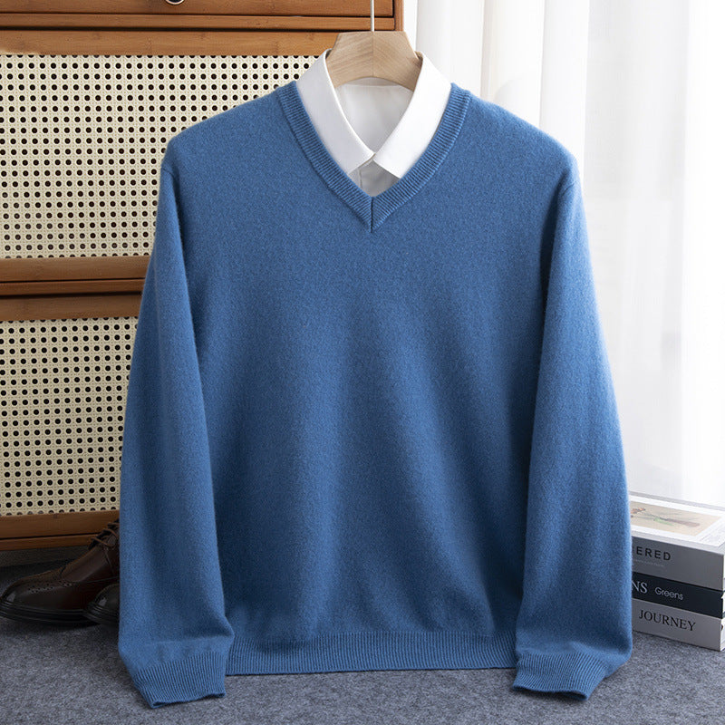 Halbhoher Herren-Strickpullover aus Wollmischung – Warm, elegant & zeitlos