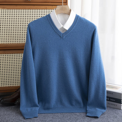 Halbhoher Herren-Strickpullover aus Wollmischung – Warm, elegant & zeitlos