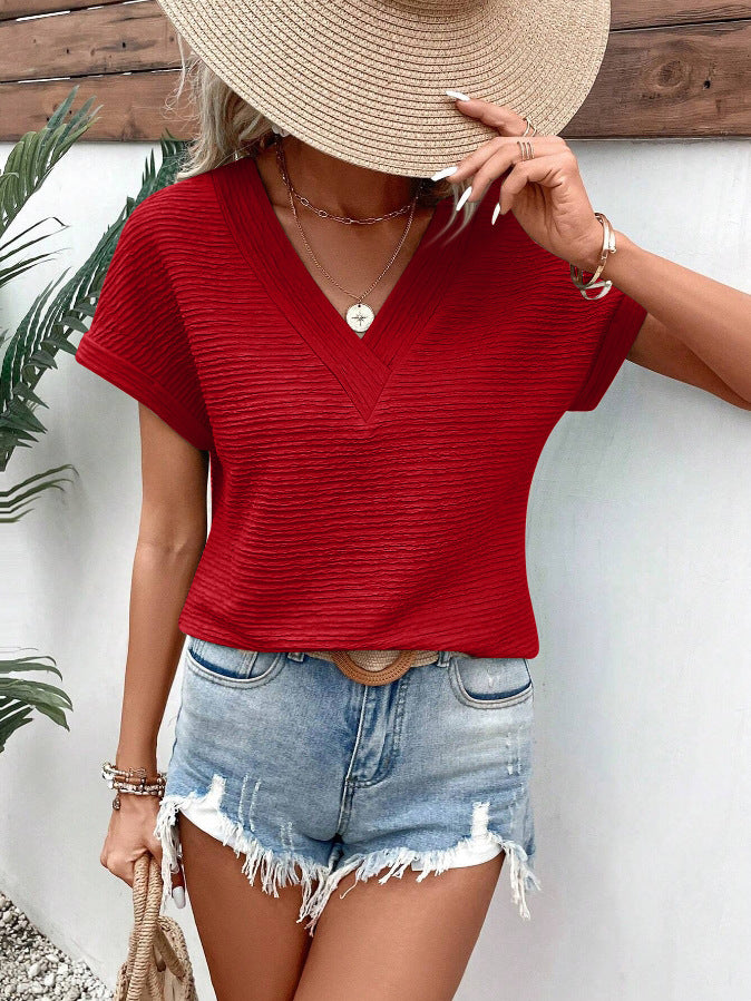 Damen V-Ausschnitt T-Shirt