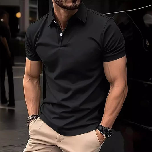 Herren Sommerhemd mit Knopfleiste – Lässiges Kurzarmshirt in Uni-Farben | Ideal für Alltag & Freizeit
