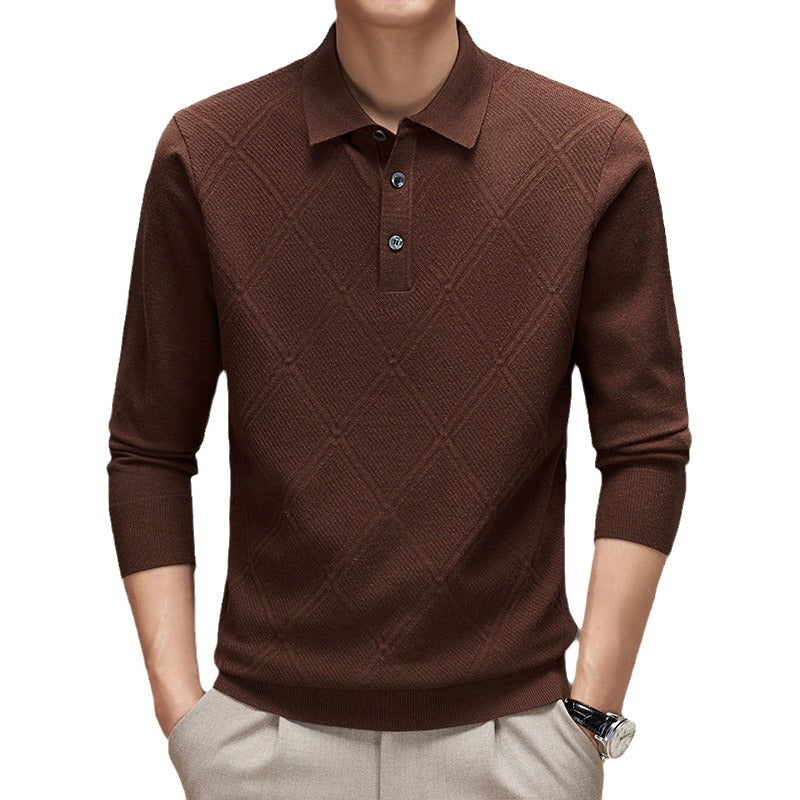 Herren Feinstrick Pullover mit Polokragen – Langarm, elegant & zeitlos