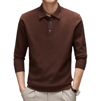 Herren Feinstrick Pullover mit Polokragen – Langarm, elegant & zeitlos