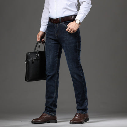 Herren Stretch Business-Jeans – Lockerer Sitz, Große Größen – Elegant & Bequem für Herbst & Winter