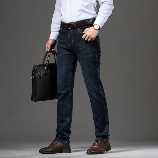 Herren Stretch Business-Jeans – Lockerer Sitz, Große Größen – Elegant & Bequem für Herbst & Winter