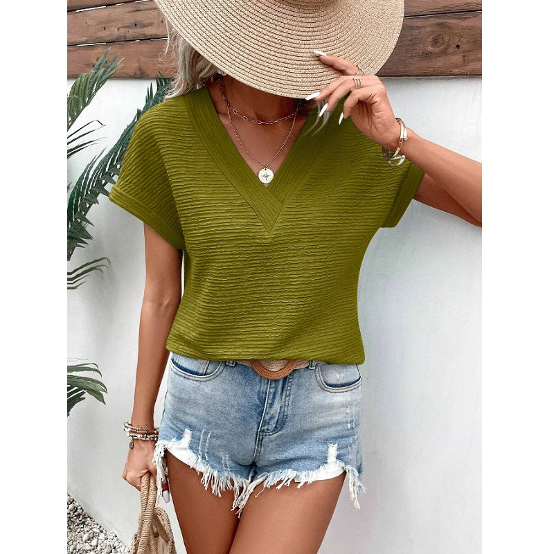 Damen V-Ausschnitt T-Shirt