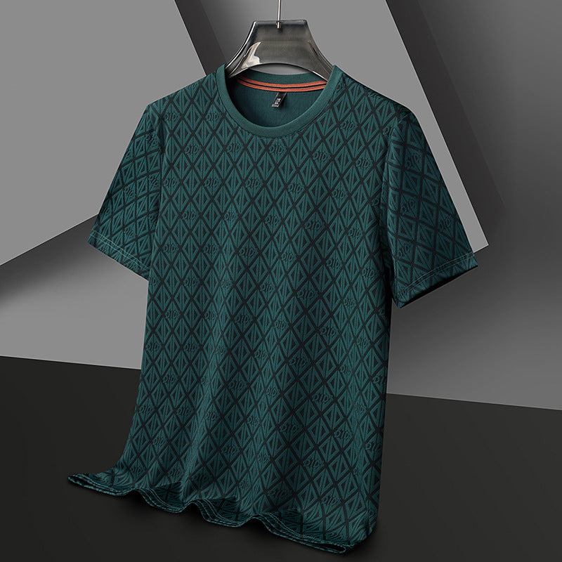 Herren Jacquard T-Shirt – Kurzarm