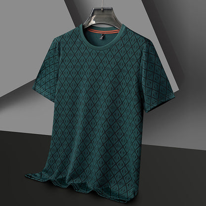 Herren Jacquard T-Shirt – Kurzarm