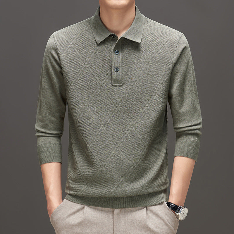 Herren Feinstrick Pullover mit Polokragen – Langarm, elegant & zeitlos