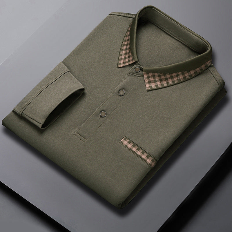 Longshirt für Herren – Casual Dad Look in Unifarben