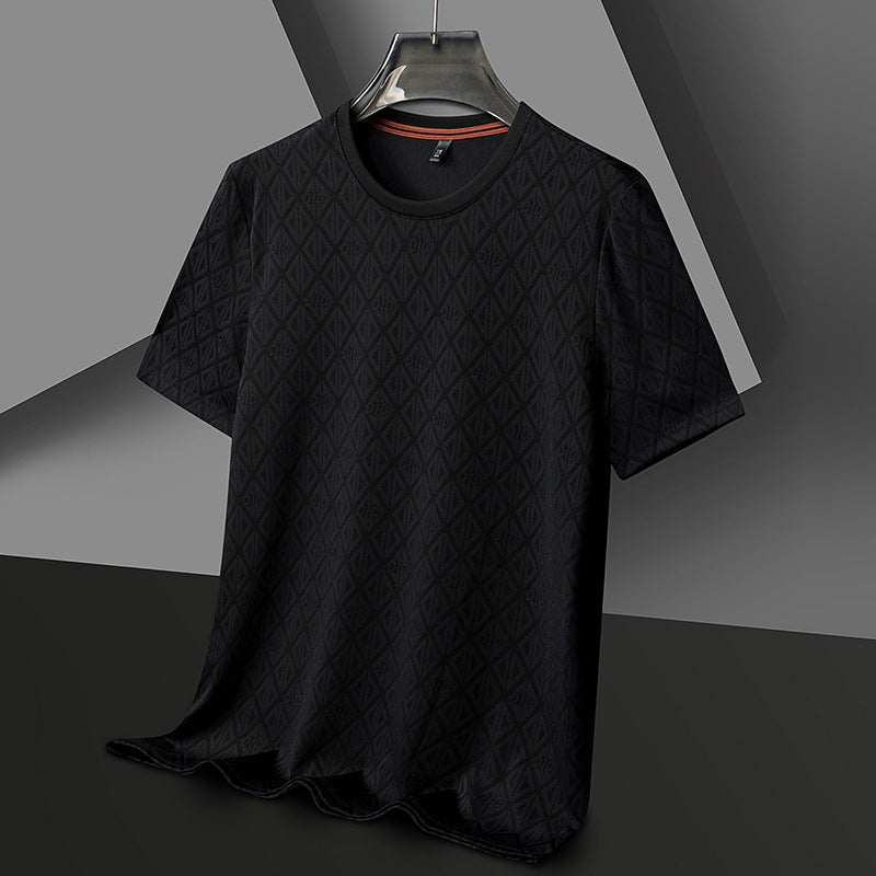 Herren Jacquard T-Shirt – Kurzarm