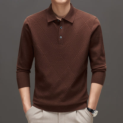 Herren Feinstrick Pullover mit Polokragen – Langarm, elegant & zeitlos