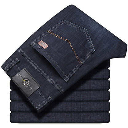 Herren Stretch Business-Jeans – Lockerer Sitz, Große Größen – Elegant & Bequem für Herbst & Winter