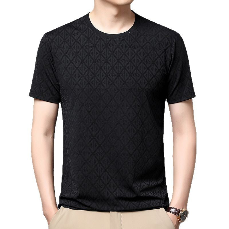 Herren Jacquard T-Shirt – Kurzarm