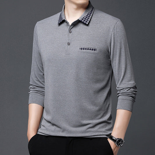 Longshirt für Herren – Casual Dad Look in Unifarben