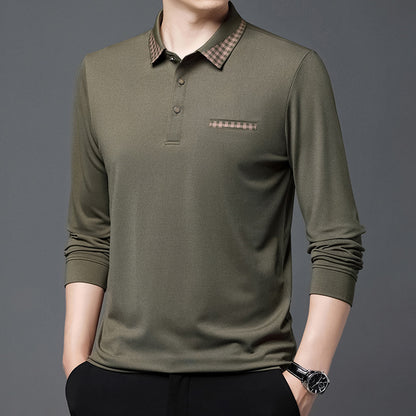 Longshirt für Herren – Casual Dad Look in Unifarben