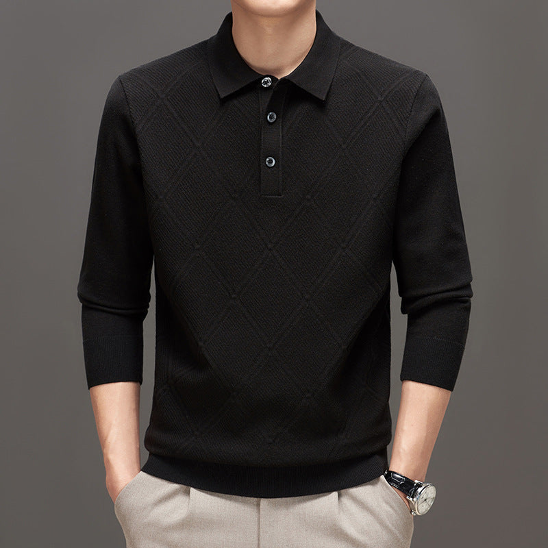 Herren Feinstrick Pullover mit Polokragen – Langarm, elegant & zeitlos
