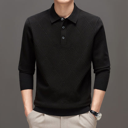 Herren Feinstrick Pullover mit Polokragen – Langarm, elegant & zeitlos