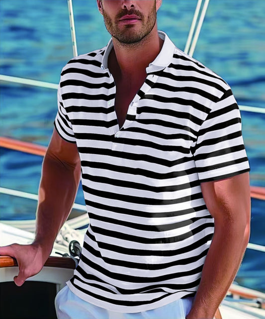 Gestreiftes Herren-Poloshirt – Kurzarm, Casual & Sommer-Ready