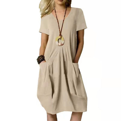 Sommerkleid aus Baumwoll-Leinen – Locker, luftig & perfekt für warme Tage