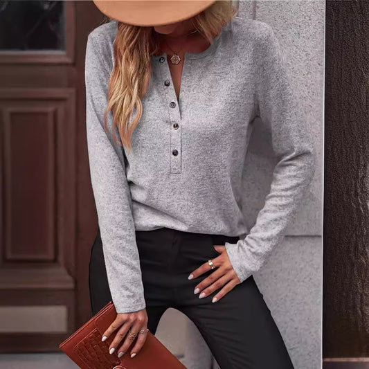 Langarmshirt in Unifarbe