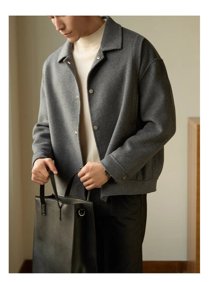 Eleganter Wollmantel mit Revers – Zweilagig & Hochwertig für Herbst & Winter