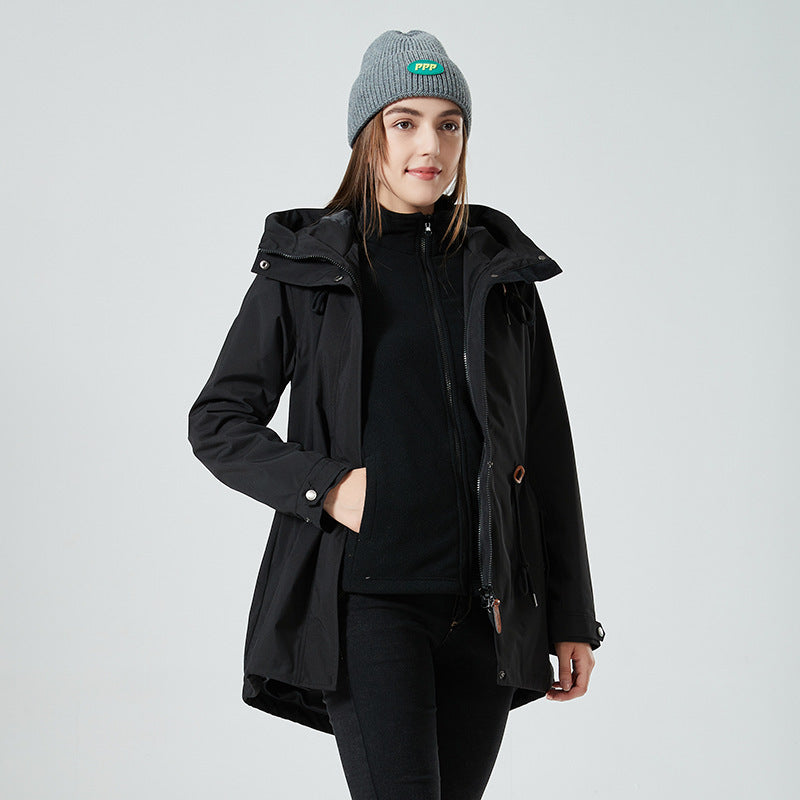 3-in-1 Damenjacke mit Kapuze