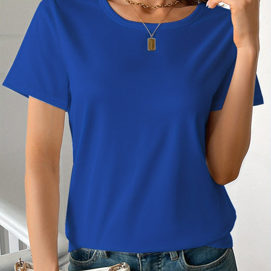 Damen Basic-T-Shirt aus reiner Baumwolle