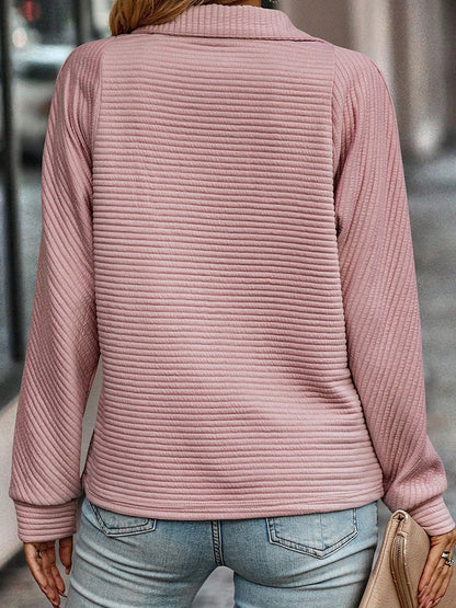 Zipper-Sweatshirt mit Stehkragen