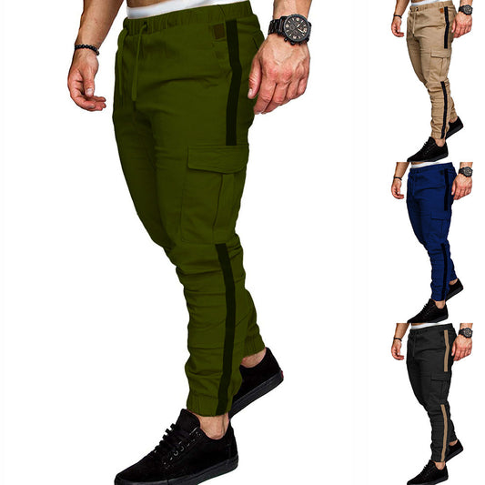 Herren Sporthose mit Geradem Bein – Lockerer Schnitt & Farbdetails – Bequem für Alltag & Freizeit