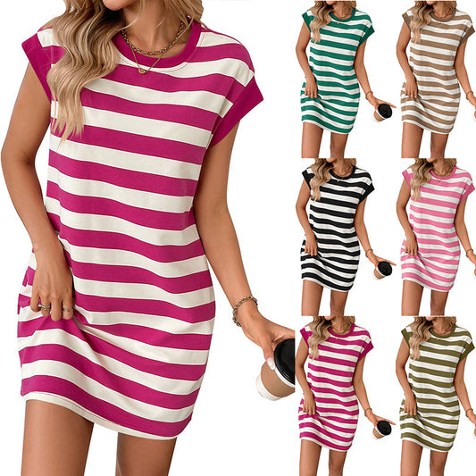 Streifen-Kleid mit Taschen – Sommerliches Freizeitkleid mit Wohlfühlfaktor
