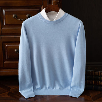 Herren Rundhals-Strickpullover – Business & Casual Longsleeve mit lockerer Passform