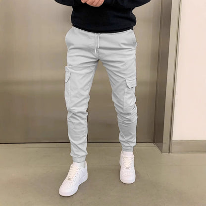 Herren Baggy Cargohose mit Taschen – Lässige Freizeithose mit Gummibund und sportlichem Schnitt