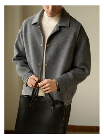Eleganter Wollmantel mit Revers – Zweilagig & Hochwertig für Herbst & Winter