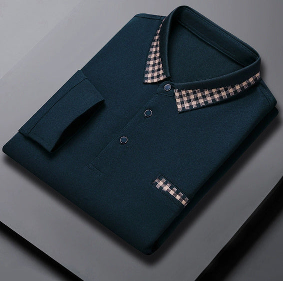 Longshirt für Herren – Casual Dad Look in Unifarben