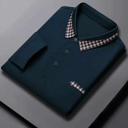 Longshirt für Herren – Casual Dad Look in Unifarben