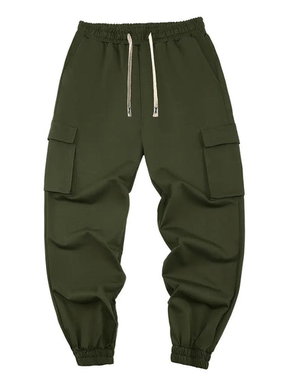 Herren Cargohose mit mehreren Taschen – Tapered Workwear Pants für Alltag & Freizeit
