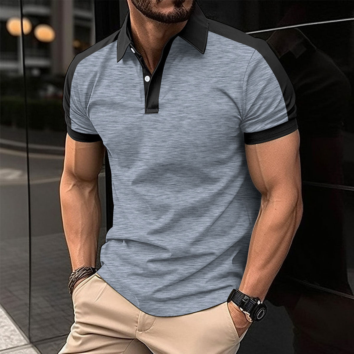 Herren Sommer Polo Shirt – Kurzarm, Business Casual, atmungsaktiv & elegant