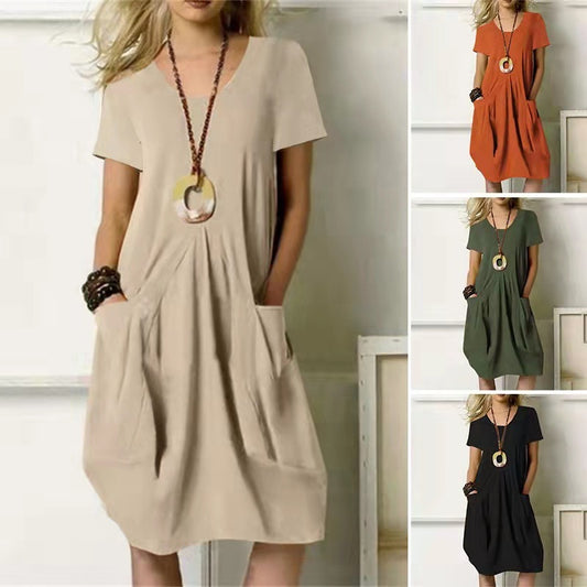 Sommerkleid aus Baumwoll-Leinen – Locker, luftig & perfekt für warme Tage