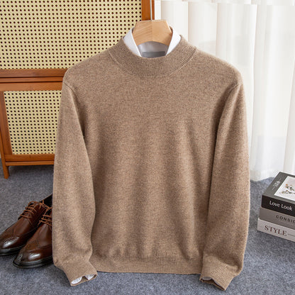 Halbhoher Herren-Strickpullover aus Wollmischung – Warm, elegant & zeitlos