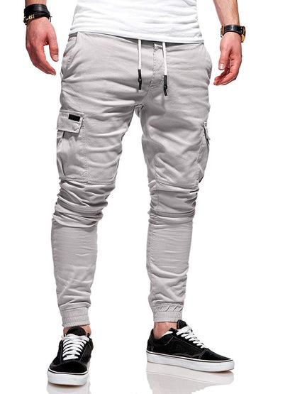 Herren Baggy Cargohose mit Taschen – Lässige Freizeithose mit Gummibund und sportlichem Schnitt