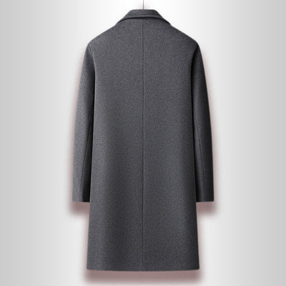 Herren Wollmantel – Business Casual Wintermantel in Langform